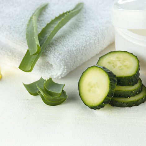 Cucumber and aloe cosmetic cream face, skin and body care hygiene moisture lotion