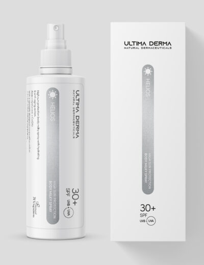 Ultima Derma-High Sun Protection Body Milky Spray (Silver Foil)-Box Mock up copy